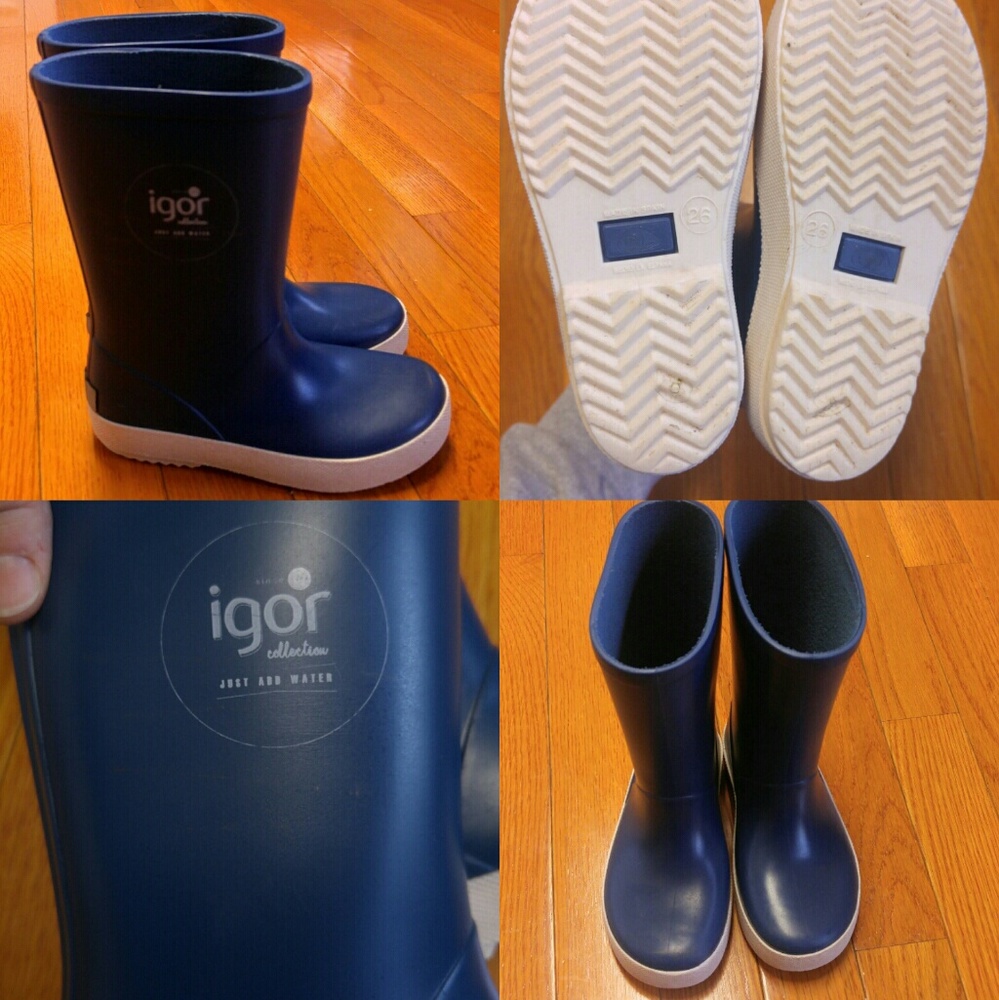 Igor toddler rain boots, size 26, US sz9